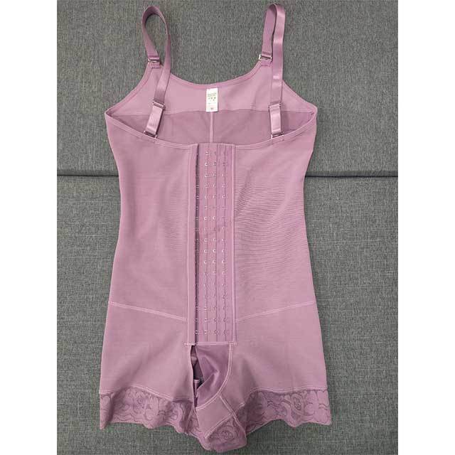 Lace Hem Tummy Control Body Girdles Shapewear With Straps