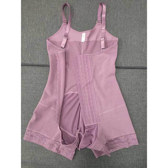 Lace Hem Tummy Control Body Girdles Shapewear With Straps