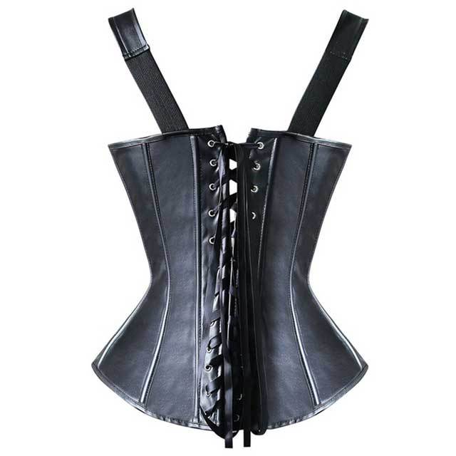 Leather Belt Zipper Steampunk Slimming Bustiers Corsets
