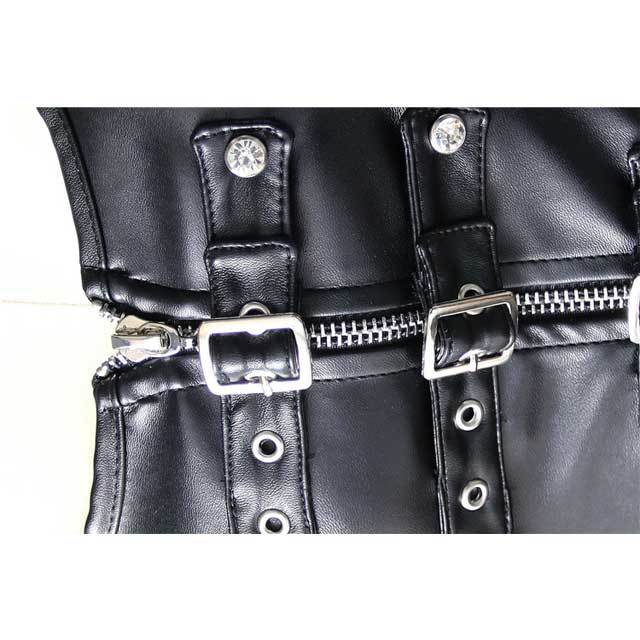 Leather Belt Zipper Steampunk Slimming Bustiers Corsets