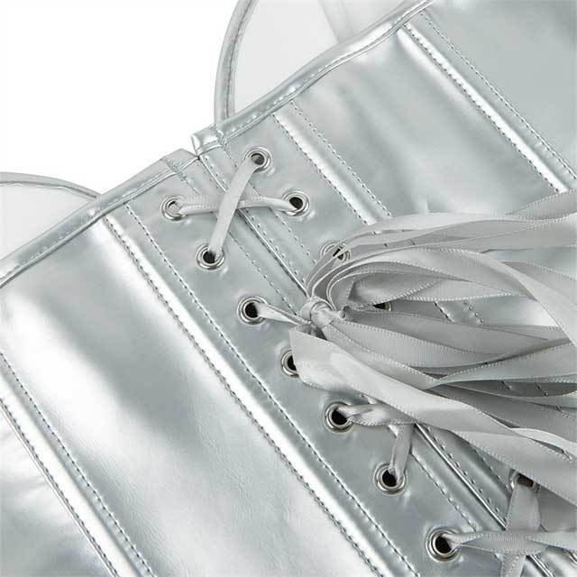 Off Shoulder Heart Shape Lace Up Corset Vest