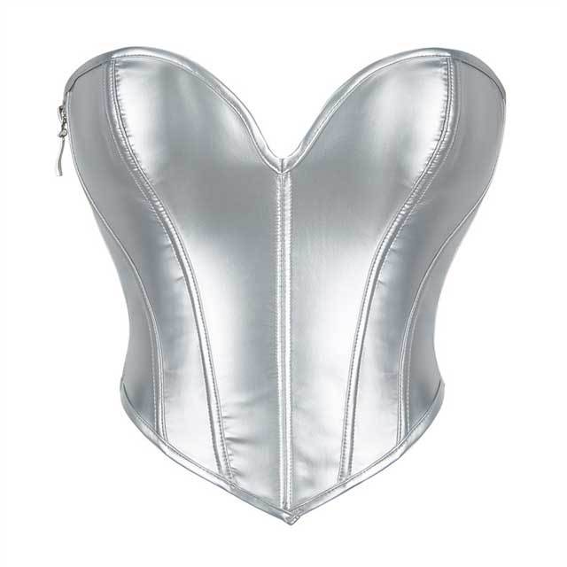 Off Shoulder Heart Shape Lace Up Corset Vest