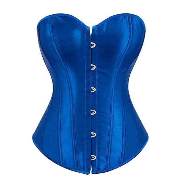 Satin Overbust Elastic Boned Corset Bustier