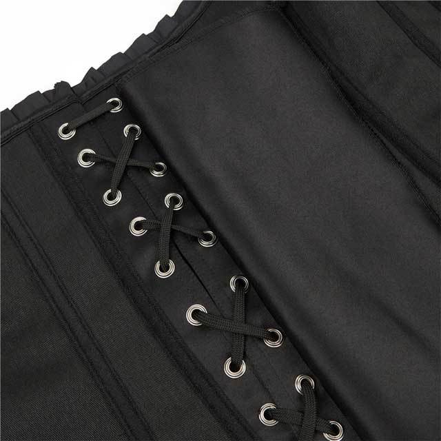 Sheer Mesh Long Sleeve Bustier Corset Top