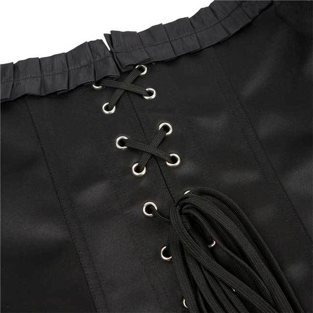 Sheer Mesh Long Sleeve Bustier Corset Top