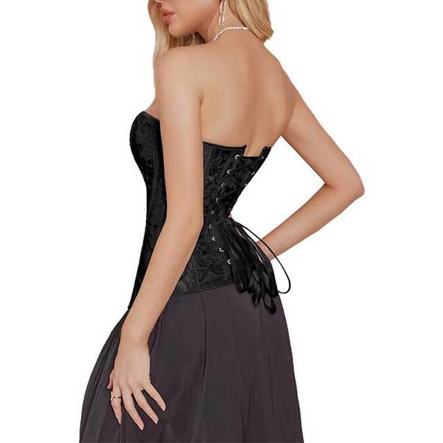 Zip up Bone Bustier Corset Top