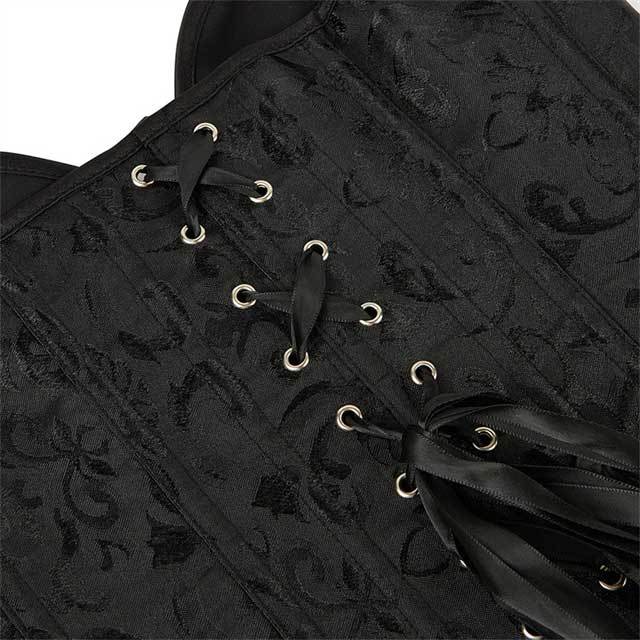 Zip up Bone Bustier Corset Top