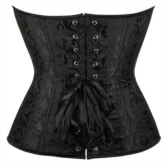 Zip up Bone Bustier Corset Top