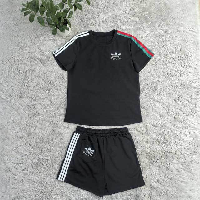 Embroidery Women Two Piece Short Set