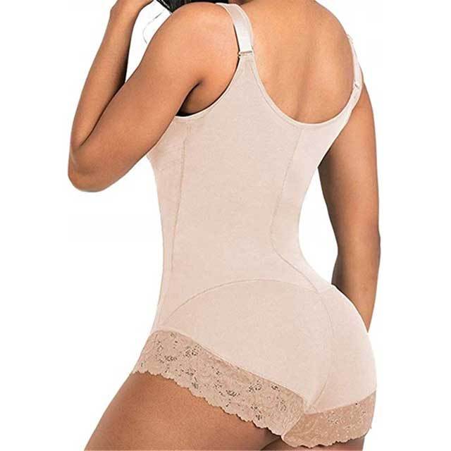 Lace Trim Enhanced Bodysuit Body Shapewear