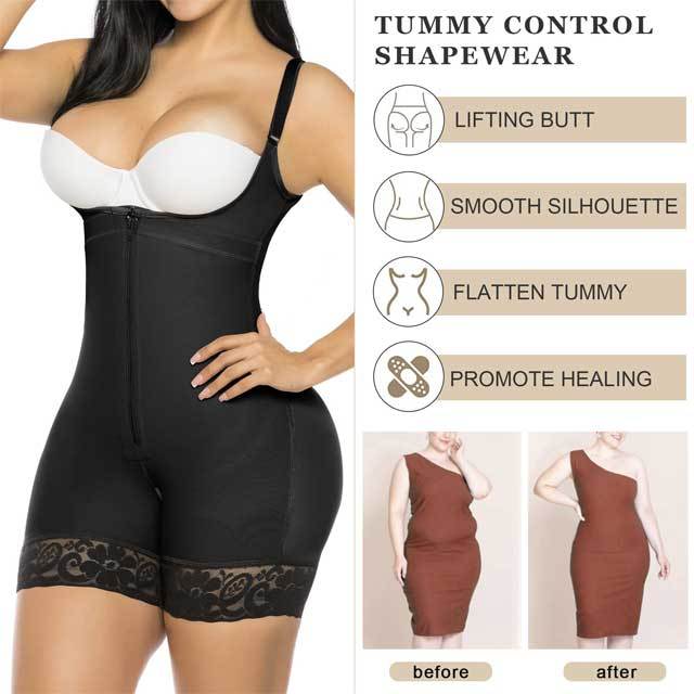 Open Crotch Compression Bodysuit Body Shaper