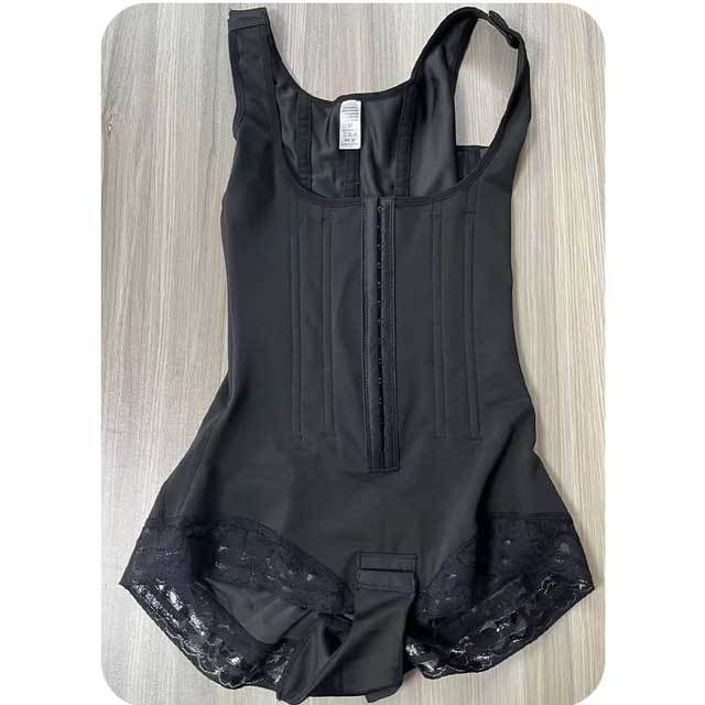 Steel Boned Enhanced Trimming Bodysuit Body Shaper