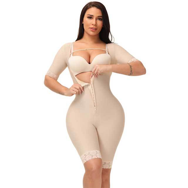 Zipper And Hooks Enhanced Full Body Shapewear