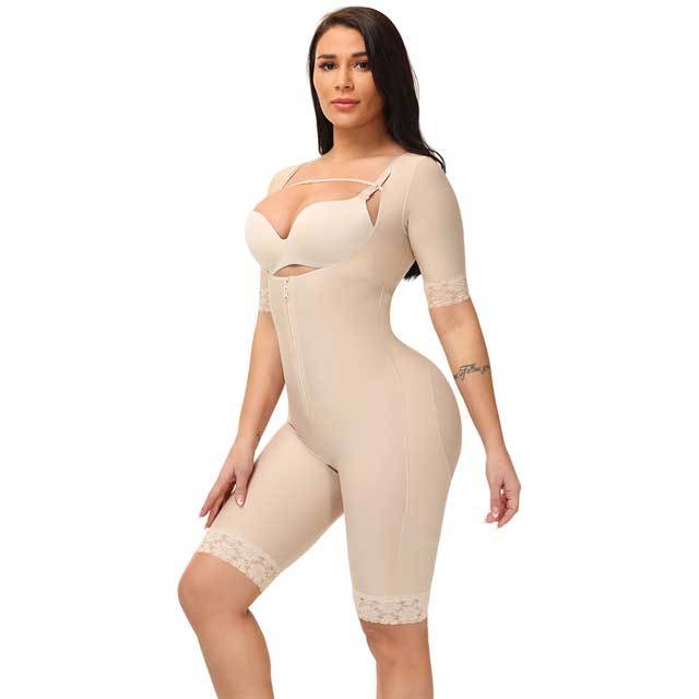 Zipper And Hooks Enhanced Full Body Shapewear