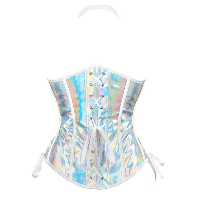 Lace-Up Sides Leather Waistcoat Corset