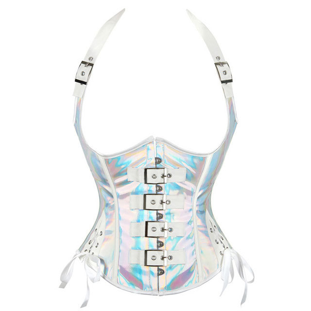 Lace-Up Sides Leather Waistcoat Corset