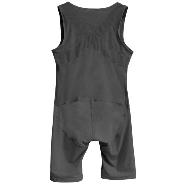 Zipper Sleeveless Belly Control Bodysuit Body Shaper For Men