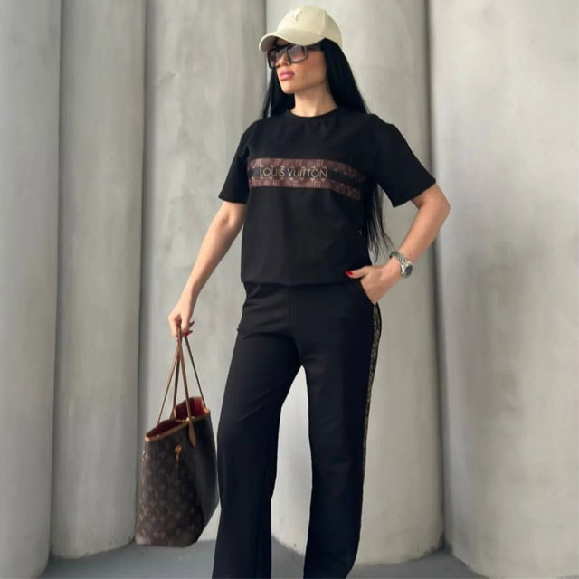 Printed Women Fashion Pants Suit