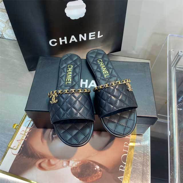 Fashion Leather Women Casual Slipper