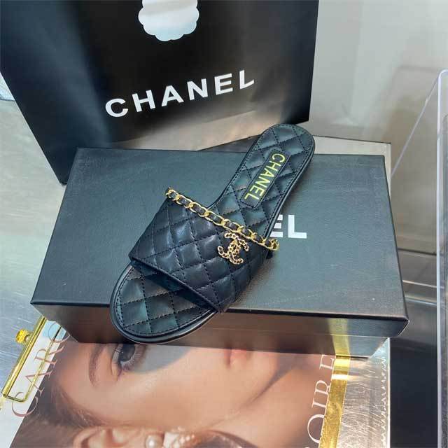 Fashion Leather Women Casual Slipper