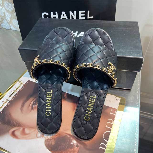Fashion Leather Women Casual Slipper