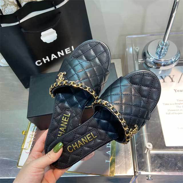 Fashion Leather Women Casual Slipper
