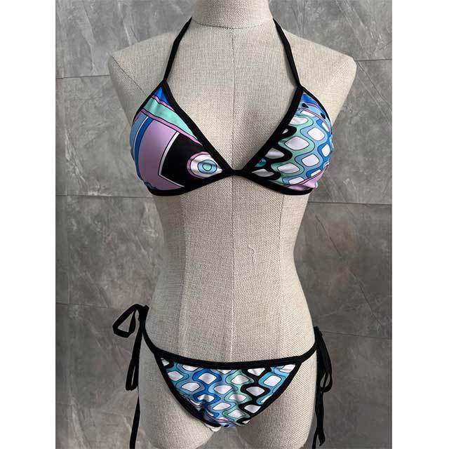 Geometric Printed Swimwear Bikinis Set