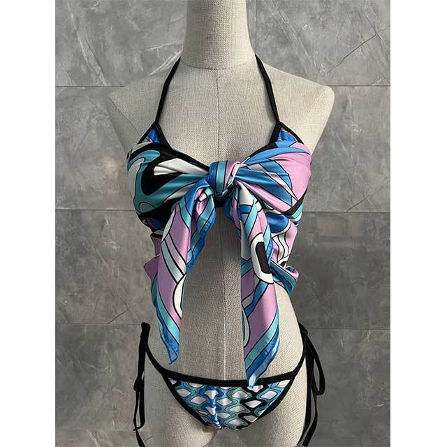 Geometric Printed Swimwear Bikinis Set