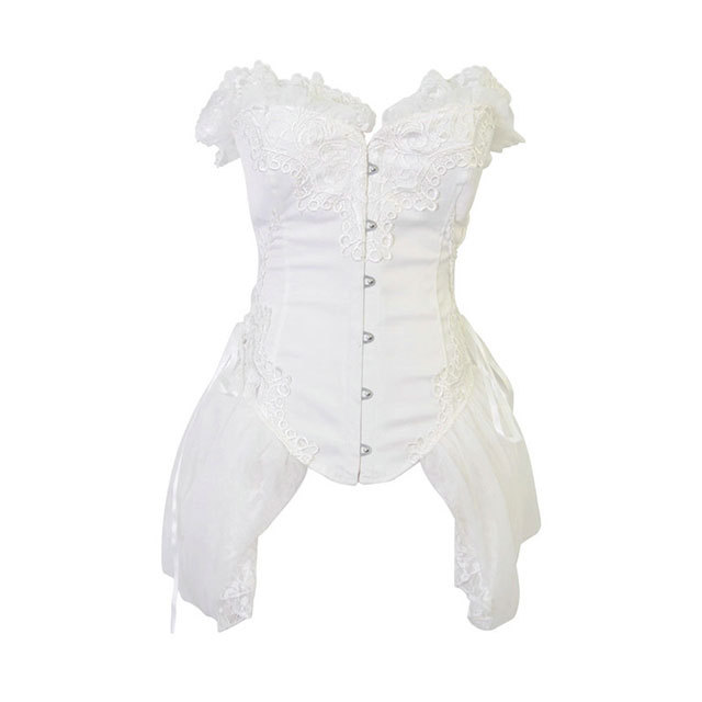 Lace Embroidery Overbust Corset Dress