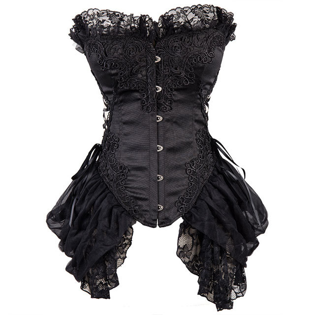 Lace Embroidery Overbust Corset Dress