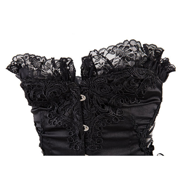 Lace Embroidery Overbust Corset Dress
