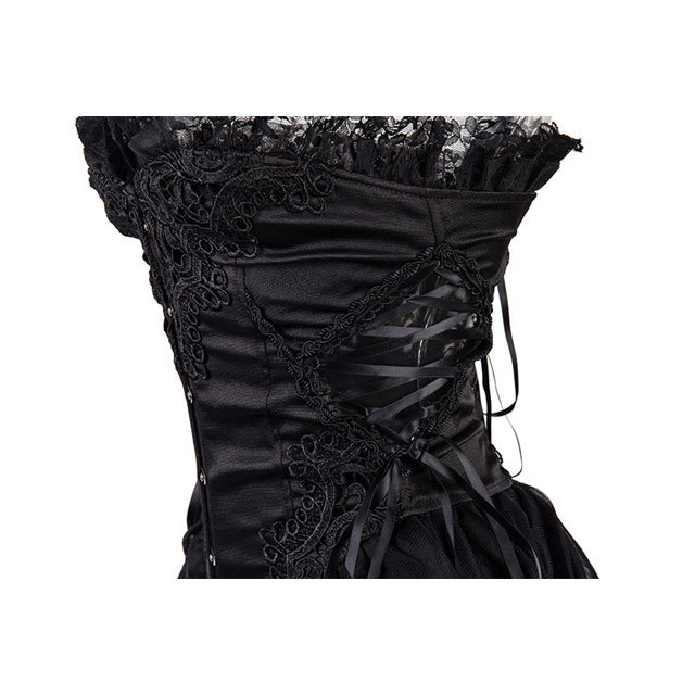 Lace Embroidery Overbust Corset Dress