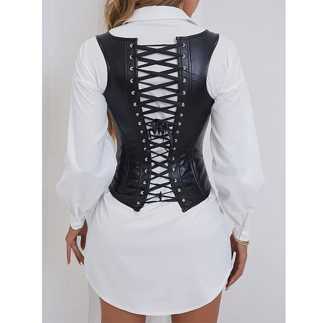 Leather Fashion Women Waistcoat Corset
