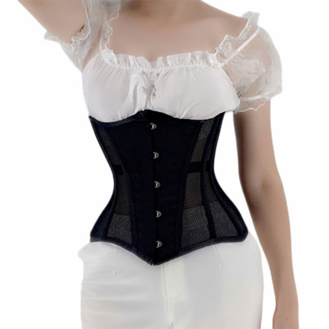 Retro Mesh Underbust Waist Training Corset