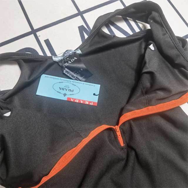 Embroidery Zipper Women One Piece Swimwear