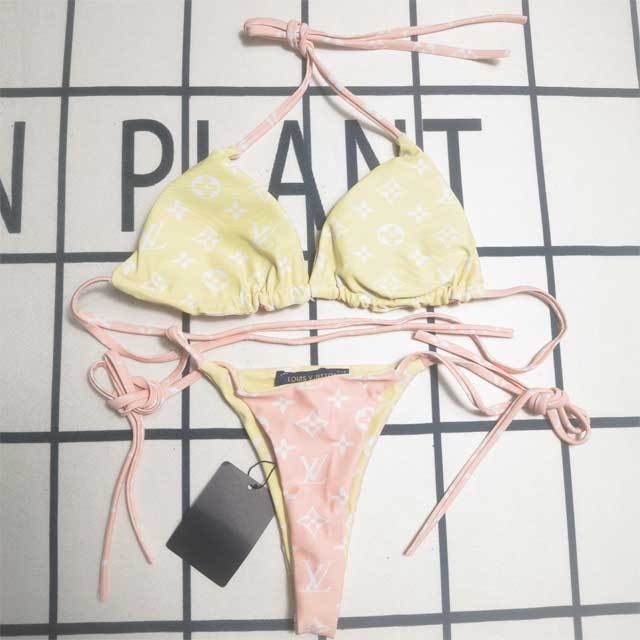 Fashion Print Women Strappy Bikini Set
