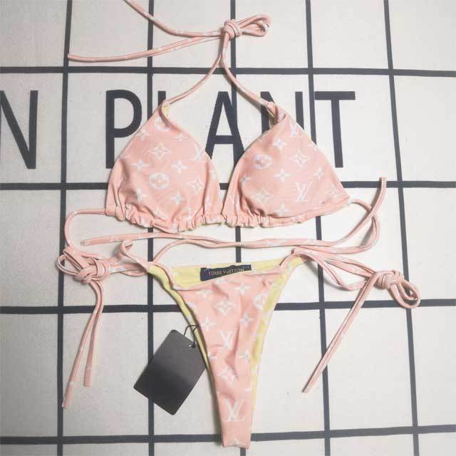 Fashion Print Women Strappy Bikini Set
