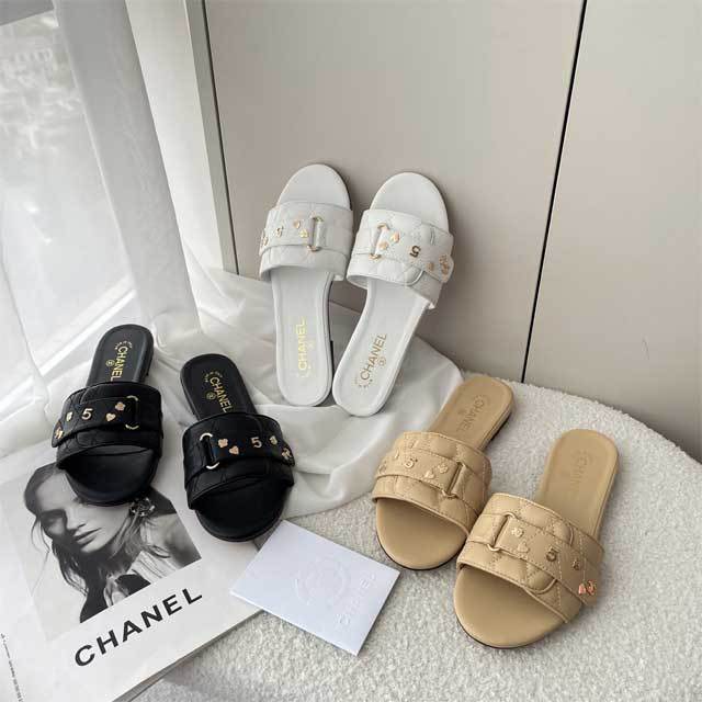 Leather Fashion Women Beach Slides