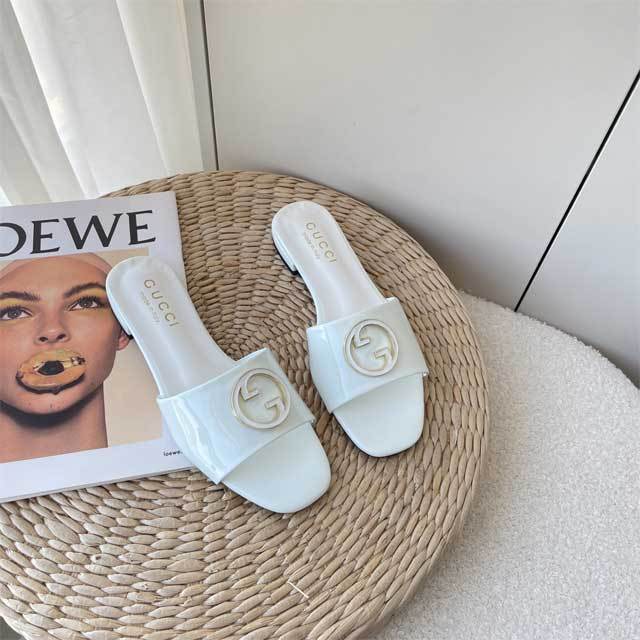 Leather Fashion Women Casual Slides