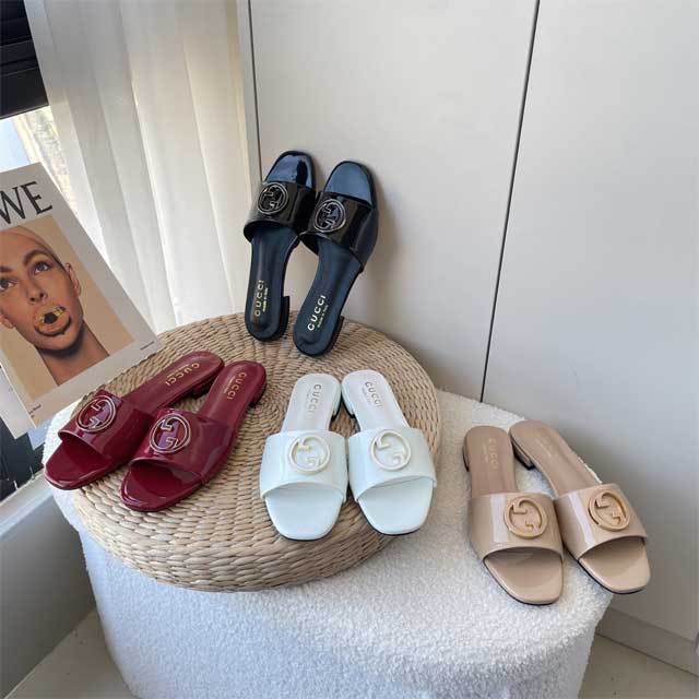 Leather Fashion Women Casual Slides