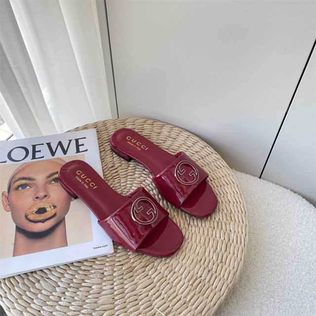 Leather Fashion Women Casual Slides