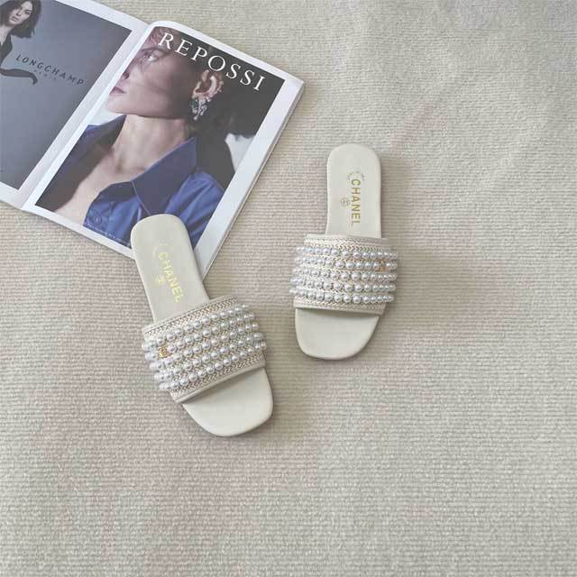 Pearl Fashion Summer Beach Slides