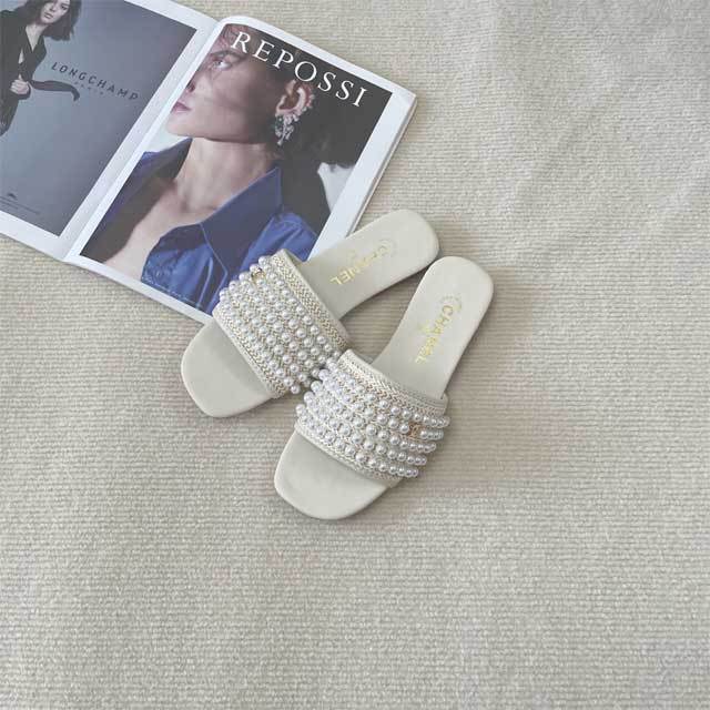 Pearl Fashion Summer Beach Slides