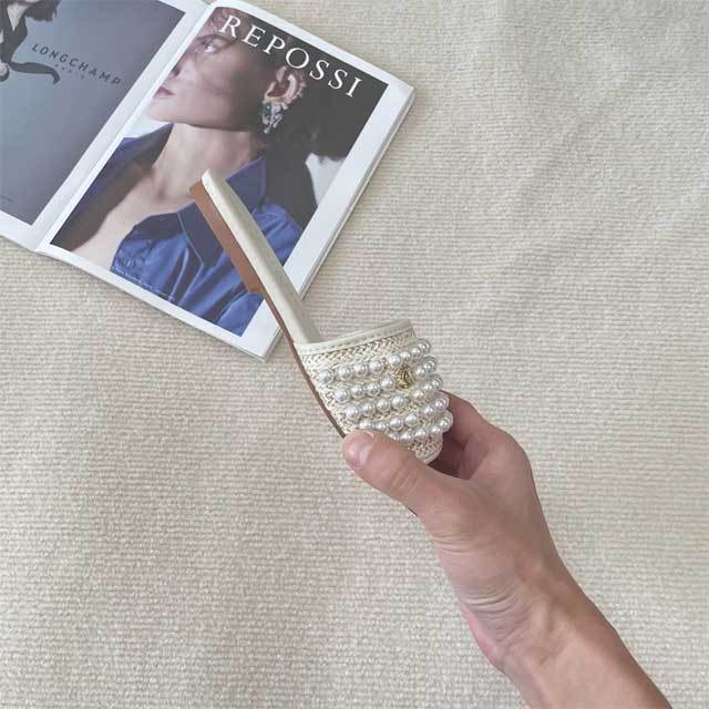 Pearl Fashion Summer Beach Slides