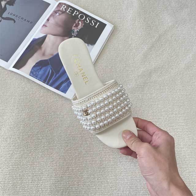 Pearl Fashion Summer Beach Slides