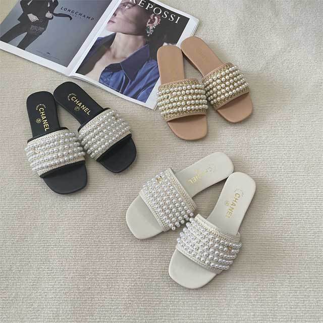 Pearl Fashion Summer Beach Slides