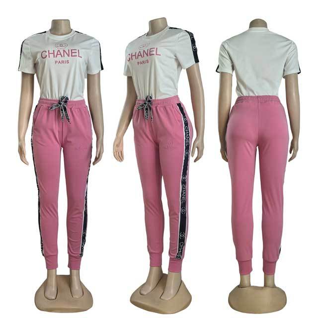 Embroidery Top Casual Jogging Suit