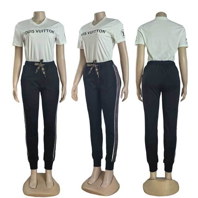 Embroidery Top Casual Jogging Suit