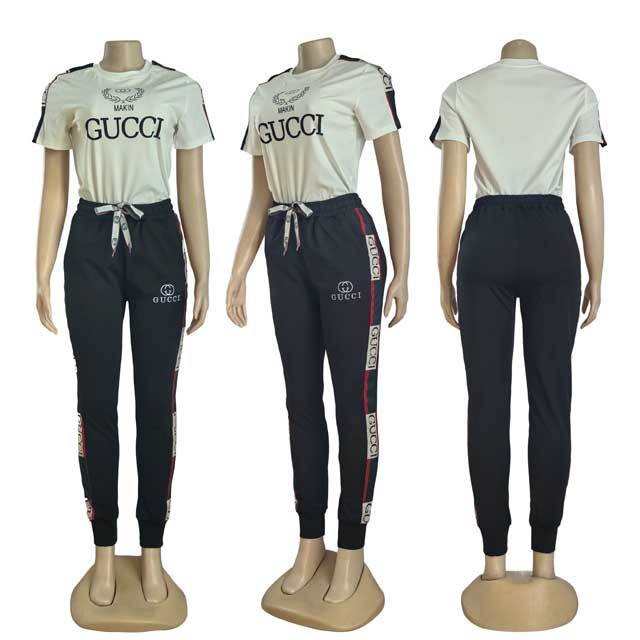 Embroidery Top Casual Jogging Suit