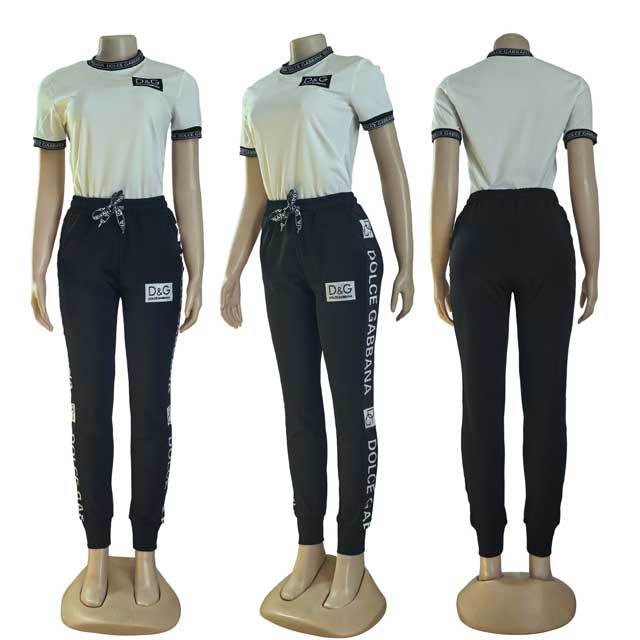 Embroidery Top Casual Jogging Suit